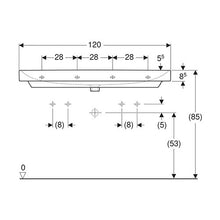 Load image into Gallery viewer, Geberit Smyle Square Wall-Hung Basin 1200mm