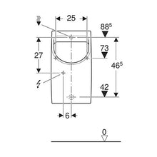 Load image into Gallery viewer, Geberit Smyle Wall-Hung Urinal - White
