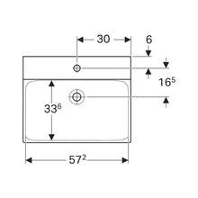 Load image into Gallery viewer, Geberit Xeno² Wall-Hung Basin with Central Tap Hole 600mm