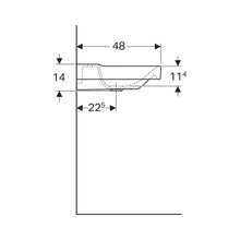 Load image into Gallery viewer, Geberit Xeno² Wall-Hung Basin with Central Tap Hole 600mm