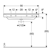 Load image into Gallery viewer, Geberit Xeno² Rectangular Wall-Hung Basin 900mm