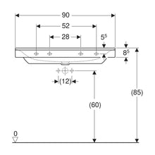 Load image into Gallery viewer, Geberit Xeno² Rectangular Wall-Hung Basin 900mm