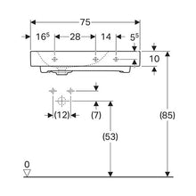 Load image into Gallery viewer, Geberit Citterio Wall-Hung Basin with Right Shelf Surface 750mm