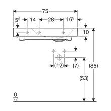 Load image into Gallery viewer, Geberit Citterio Wall-Hung Basin with Left Shelf Surface 750mm