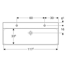 Load image into Gallery viewer, Geberit Xeno² Rectangular Wall-Hung Basin 1200mm