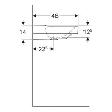 Load image into Gallery viewer, Geberit Xeno² Rectangular Wall-Hung Basin 1200mm