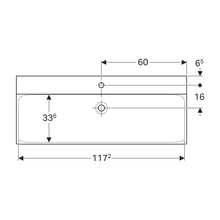 Load image into Gallery viewer, Geberit Xeno² Rectangular Wall-Hung Basin 1200mm