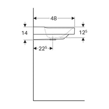 Load image into Gallery viewer, Geberit Xeno² Rectangular Wall-Hung Basin 1200mm
