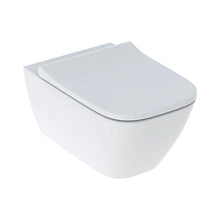 Load image into Gallery viewer, Geberit Smyle Square Rimless Wall-Hung Toilet + Overlapping Soft-Close Seat - White