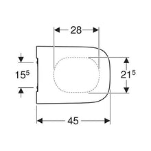 Load image into Gallery viewer, Geberit Smyle Square Sandwich-Shaped Toilet Seat - White