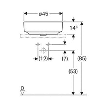 Load image into Gallery viewer, Geberit VariForm Round Countertop Vanity Basin with Tap Hole Bench