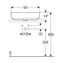 Load image into Gallery viewer, Geberit VariForm Elliptic Countertop Vanity Basin