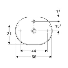 Load image into Gallery viewer, Geberit VariForm Elliptic Countertop Vanity Basin with Tap Hole Bench