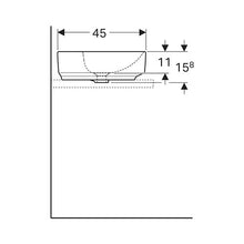 Load image into Gallery viewer, Geberit VariForm Elliptic Countertop Vanity Basin with Tap Hole Bench
