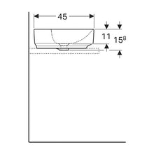Load image into Gallery viewer, Geberit VariForm Rectangular Countertop Vanity Basin with Tap Hole Bench