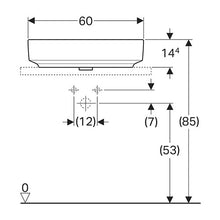 Load image into Gallery viewer, Geberit VariForm Rectangular Countertop Vanity Basin with Tap Hole Bench