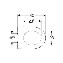 Load image into Gallery viewer, Geberit iCon Slim Design Toilet Seat - White