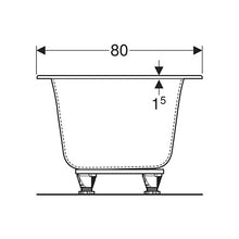 Load image into Gallery viewer, Geberit Soana Rectangular Built-in Bathtub 800mm