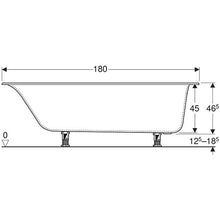 Load image into Gallery viewer, Geberit Soana Rectangular Built-in Bathtub 272L