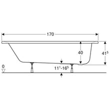Load image into Gallery viewer, Geberit Supero Rectangular Built-in Bathtub 183L