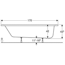 Load image into Gallery viewer, Geberit Supero Rectangular Built-in Bathtub 210L
