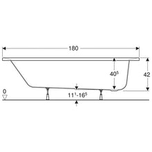 Load image into Gallery viewer, Geberit Supero Rectangular Built-in Bathtub 229L