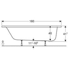Load image into Gallery viewer, Geberit Rekord Rectangular Built-in Bathtub 163L