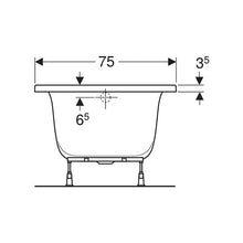 Load image into Gallery viewer, Geberit Rekord Rectangular Built-in Bathtub 195L