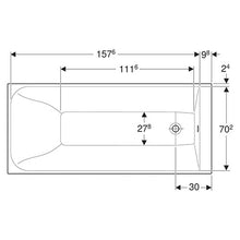 Load image into Gallery viewer, Geberit Rekord Rectangular Built-in Bathtub 195L