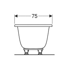 Load image into Gallery viewer, Geberit Tawa Rectangular Built-in Bathtub 750mm