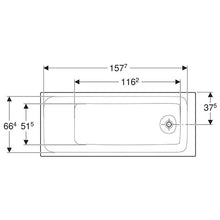 Load image into Gallery viewer, Geberit Tawa Rectangular Built-in Bathtub 750mm