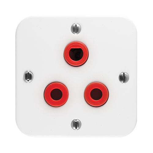 CD3点 Crabtree Industrial Single 16A Red Dedicated Unswitched Socket 3 x