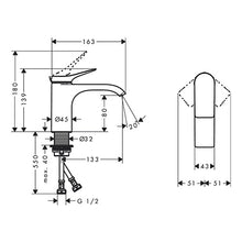 Load image into Gallery viewer, hansgrohe Vivenis Single Lever Basin Mixer 80 - Chrome