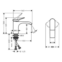 Load image into Gallery viewer, hansgrohe Vivenis Single Lever Basin Mixer 80 - Matt Black