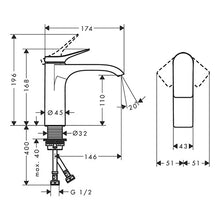 Load image into Gallery viewer, hansgrohe Vivenis Single Lever Basin Mixer 110 - Matt Black