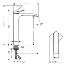 Load image into Gallery viewer, hansgrohe Vivenis Single Lever Basin Mixer 250 - Matt Black