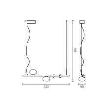 Load image into Gallery viewer, Spazio Asta Linear Pendant - Black