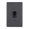 Lesco 1 Lever 2-Way Light Switch 4 x 2 - Matt Black