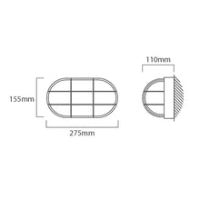 Load image into Gallery viewer, Eurolux Braai Large Oval Bulkhead - Black