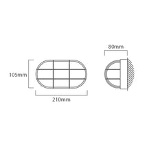 Load image into Gallery viewer, Eurolux Braai Small Oval Bulkhead - Black