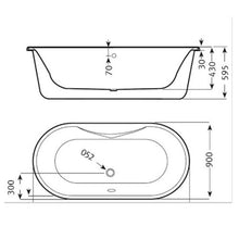 Load image into Gallery viewer, Cobra Xtacy Built-in Oval Bath - White