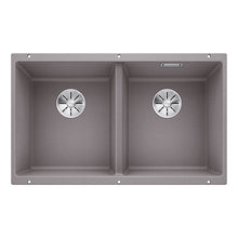 Load image into Gallery viewer, BLANCO SubLine 350/350-U Silgranit Double Bowl Undermount Sink - Alu Metallic