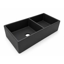 Load image into Gallery viewer, Two Tone Stone Butler Double Bowl Kitchen Sink