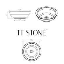 Load image into Gallery viewer, Two Tone Stone Circum Countertop Vanity Basin