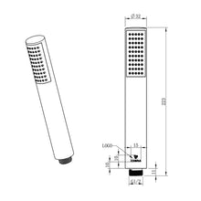 Load image into Gallery viewer, Cobra 101145EN00 Seine Tube Hand Shower - Brushed Nickel Technical drawing