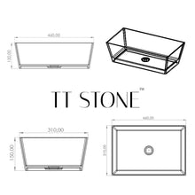 Load image into Gallery viewer, Two Tone Stone Cubus Countertop Vanity Basin