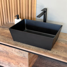 Load image into Gallery viewer, Two Tone Stone Cubus Countertop Vanity Basin