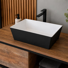 Load image into Gallery viewer, Two Tone Stone Cubus Countertop Vanity Basin