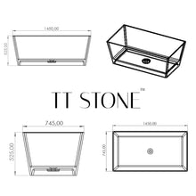 Load image into Gallery viewer, Two Tone Stone Cubus Freestanding Bath