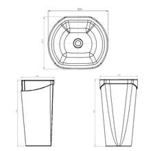 Load image into Gallery viewer, Two Tone Stone Emineo Pillar Free-Standing Basin